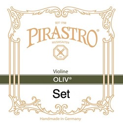 Pirastro OLIV violin string SET, medium, w. gold-alum. D,