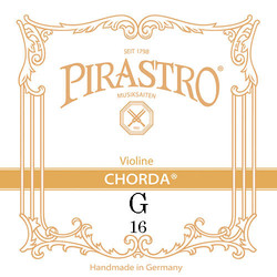 Pirastro CHORDA violin G string, gut/silver plated, medium, 16