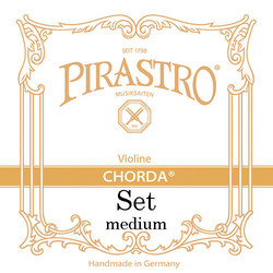 Pirastro CHORDA violin string set, medium, with silver-plated copper G