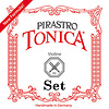 Pirastro TONICA violin string set, steel ball-end E & silver D,