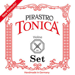 Pirastro TONICA violin string set, steel ball-end E & silver D,
