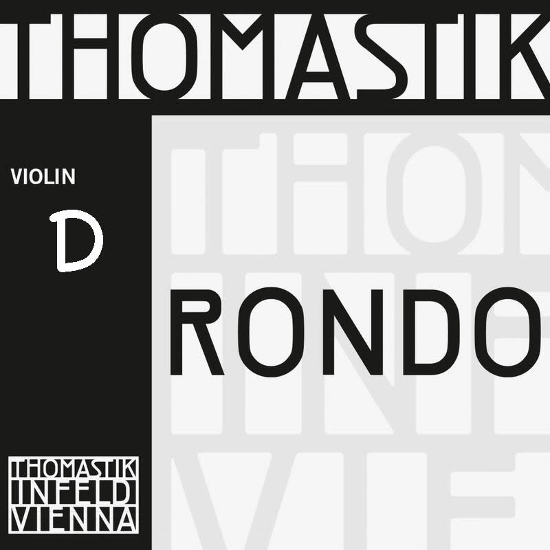 Thomastik-Infeld Rondo silver violin D string, 4/4 medium, by Thomastik-Infeld, straight