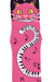 AIM Gifts Ladies magenta socks with the cat piano keys tail desigin. Sizes 9 - 11.