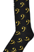 Bass clef socks - black with yellow clefs (adult size 10-13)