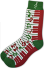 AIM Gifts Keyboard socks Red and Green Christmas (unisex size 6-12)