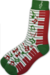 AIM Gifts Keyboard socks Red and Green Christmas (unisex size 6-12)