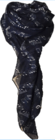 AIM Gifts Music Note Scarf, available in several colors (Navy/Red/Teal/ White/Cream)