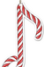 AIM Gifts Ornament Candy Cane Eighth Note