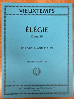 International Music Company Vieuxtemps (Foerster): Elegie, opus 30 (viola and piano) IMC