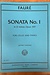 International Music Company Faure (Solow): Sonata No.1 in D minor, opus 109 (cello and piano) IMC