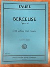 International Music Company Faure (Zori): Berceuse, opus 16 (violin and piano) IMC