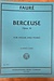 International Music Company Faure (Zori): Berceuse, opus 16 (violin and piano) IMC
