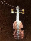 Pilgrim Ornament, Violin, copper, silver and brass