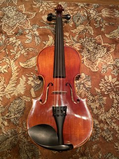 Unlabeled 1/2-size used violin outfit, One-piece back