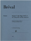 Breval (Umbreit): Sonata in C Major Op. 40, No. 1 (cello and bass) Henle
