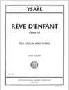 International Music Company Ysaye (Kaler): Rêve d'enfant, Op. 14 (violin and piano) IMC