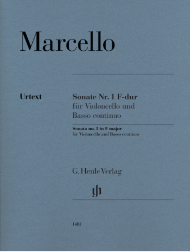 Marcello (Oppermann): Sonata No. 1 in F Major for Violoncello and Basso Continuo (cello and piano) henle