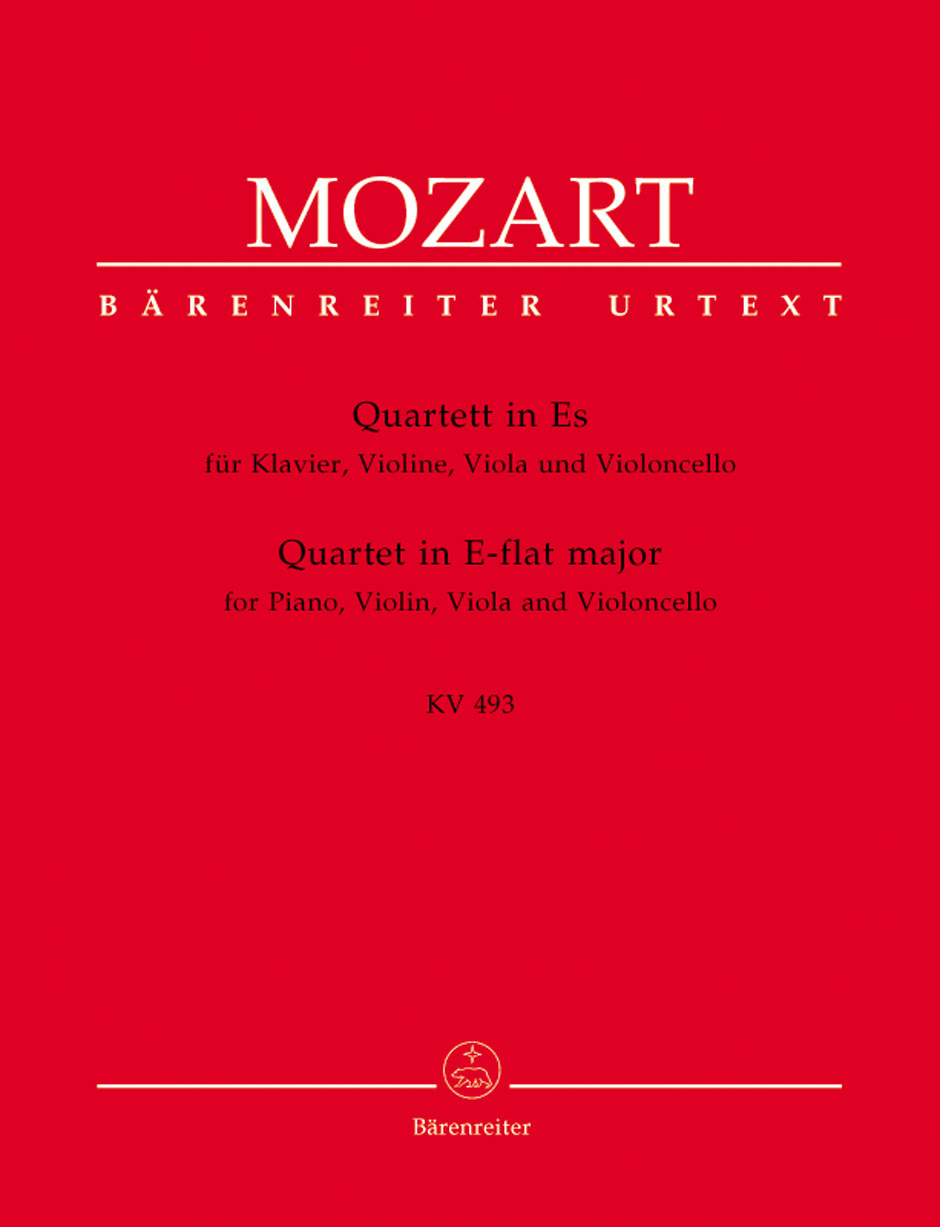 Barenreiter Mozart, W.A.: Piano Quartet in Eb Major KV 493 (piano, violin, viola, cello) Barenreiter Urtext