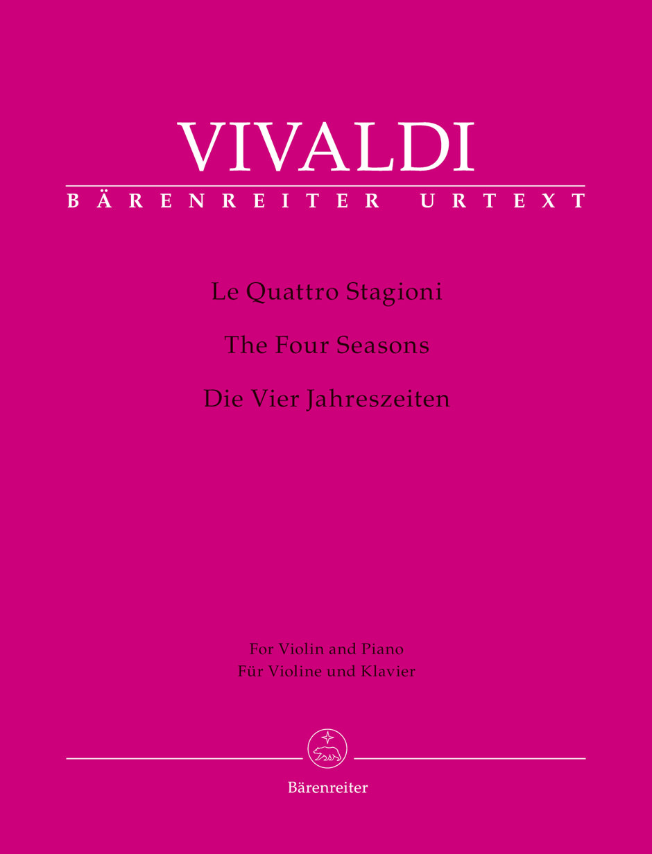 Barenreiter Vivaldi, Antonio (Hogwood): Four Seasons (violin & piano) Barenreiter
