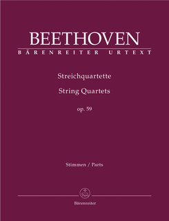 Barenreiter Beethoven (Del Mar): String Quartets, Op. 59 - URTEXT (string quartet parts) Barenreiter
