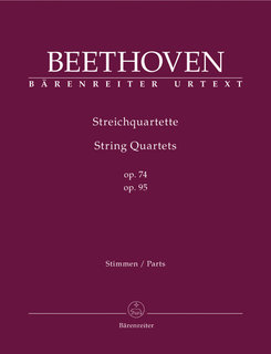 Barenreiter Beethoven (Del Mar): String Quartets, Op. 74 & 95 - URTEXT (string quartet) Barenreiter