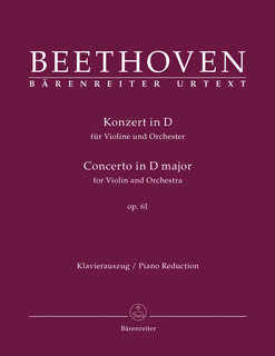 Barenreiter Beethoven, L. van (Del Mar): Violin Concerto in D Major, Op. 61 (violin & piano) Barenreiter Urtext