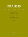 Barenreiter Brahms, Johannes : Sonata A major op. 100  (Violin and Piano) Barenreiter Urtext