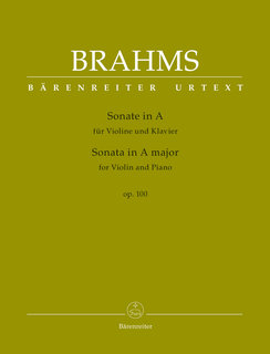 Barenreiter Brahms, Johannes : Sonata A major op. 100  (Violin and Piano) Barenreiter Urtext