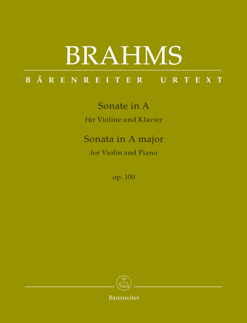 Barenreiter Brahms, Johannes : Sonata A major op. 100  (Violin and Piano) Barenreiter Urtext