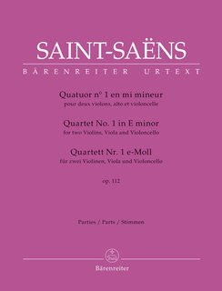 Barenreiter Saint-Saens: Quartet no.1 in E minor op112 (string quartet) Barenreiter