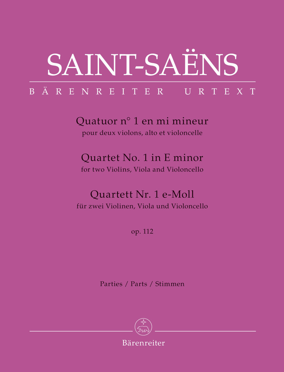 Barenreiter Saint-Saens: Quartet no.1 in E minor op112 (string quartet) Barenreiter