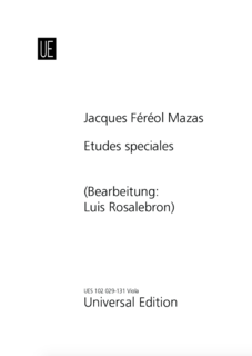 Universal Edition Mazas (Rosalebron): Etudes speciales for viola and piano (viola) UNIVERSAL