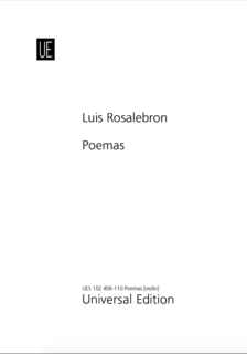 Universal Edition Rosalebron: Poemas for violin and piano (violin) UNIVERSAL