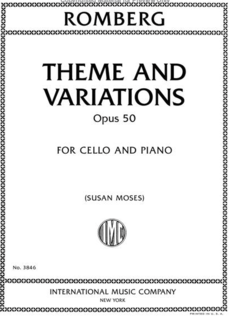 International Music Company Romberg (Moses, Shakirova): Theme and Variations, Opus 50 (cello and piano) IMC