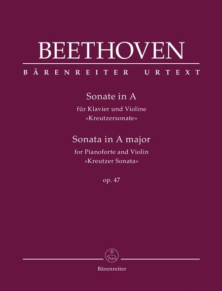 Barenreiter Beethoven, L. (Clive Brown): Sonata in A major (Kreutzer Sonata) op. 47, (violin & piano) Barenreiter