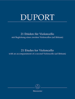 Barenreiter Duport, J.L. (Rummel): 21 Etudes for Violoncello with an accompaniment of a second cello.  Barenreiter