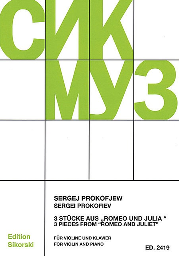 HAL LEONARD Prokofiev: Three Pieces from Romeo & Juliet (violin & piano)