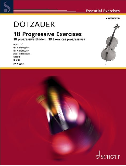HAL LEONARD Dotzauer (Bonz): 18 Progressive Exercises Op. 120 Urtext (cello)