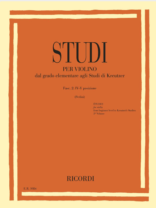 RICORDI Perlini: Studies for Violin Vol 2: IV-V Positions from Elementary to Kreutzer Studies (violin) RICORDI