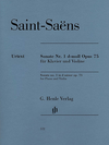 HAL LEONARD Saint-Saens, Camille: Sonata No. 1 in d minor Op. 75 (violin & piano)