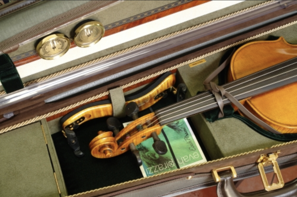 Musafia Musafia Masters Series Alisea  model 4111L, oblong violin case with SuperSilk plush-velvet interior, and Cordura exterior, Cremona, Italy,