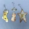 Pilgrim Ornament, Heart Star, copper, silver and brass