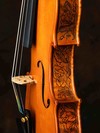 Canadian Pauline Kotlarz violin, rose decorated Viotti-style, 2018, with golden-red oil varnish, Cranbrook, BC, CANADA, with makers certificate of authenticity