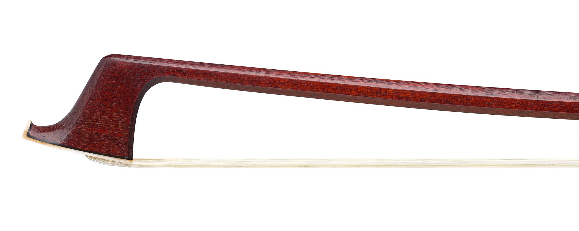 DAVID RUSSELL YOUNG cello bow, octagonal Pernambuco stick with silver mounted ebony frog, 80.9 grams, Colorado, USA