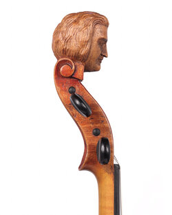 "Klotz" label 4/4 violin, Mozart-head scroll