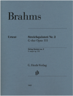 Brahms (Kirsch): String Quintet No. 2 G Major Op. 111 (string quartet) HENLE
