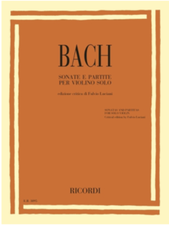 RICORDI Bach (Luciani): Sonatas and Partitas (violin) RICORDI