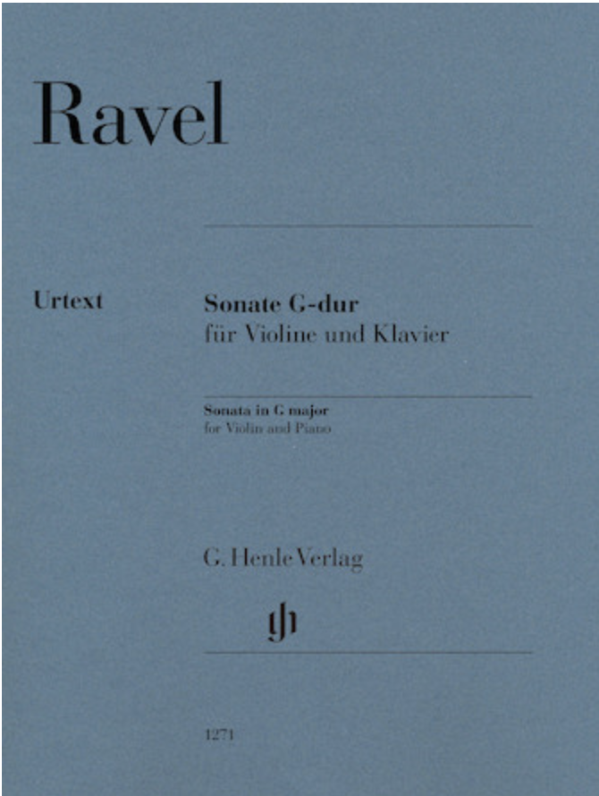 Ravel (Krämer) Violin Sonata In G Major (violin and piano) HENLE