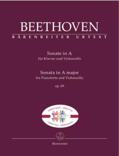 Barenreiter Beethoven: Cello Sonata in A Major, Op. 69 (cello and piano) BARENREITER