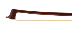 KNOLL dark octagonal Brazilwood violin bow, ebony & nickel, full-mounted, with pearl eyes, GERMANY